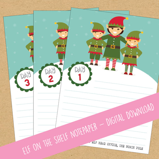 Elf on the Shelf notepaper - Printable!