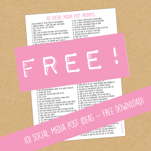 101 Social Media Post Prompts - FREE Printable!