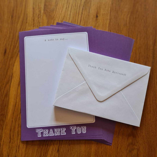 "Thank You" Note paper with matching envelopes - one off!