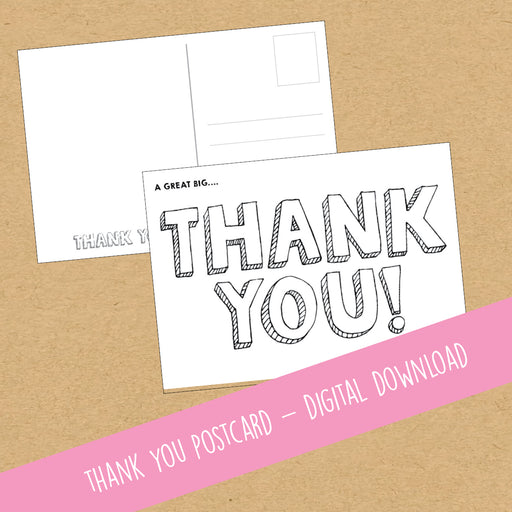 Thank You Postcards - Printable!