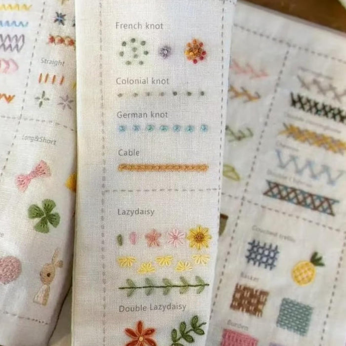 Stitch Book - Fabric Embroidery Stitch Book