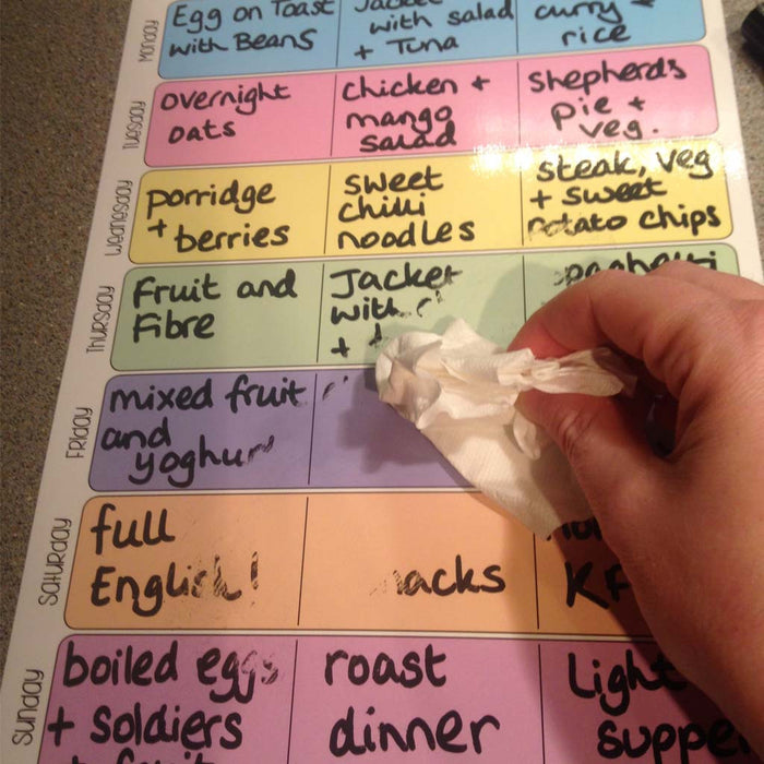 Wipe clean Weekly Meal Planner, with pen!