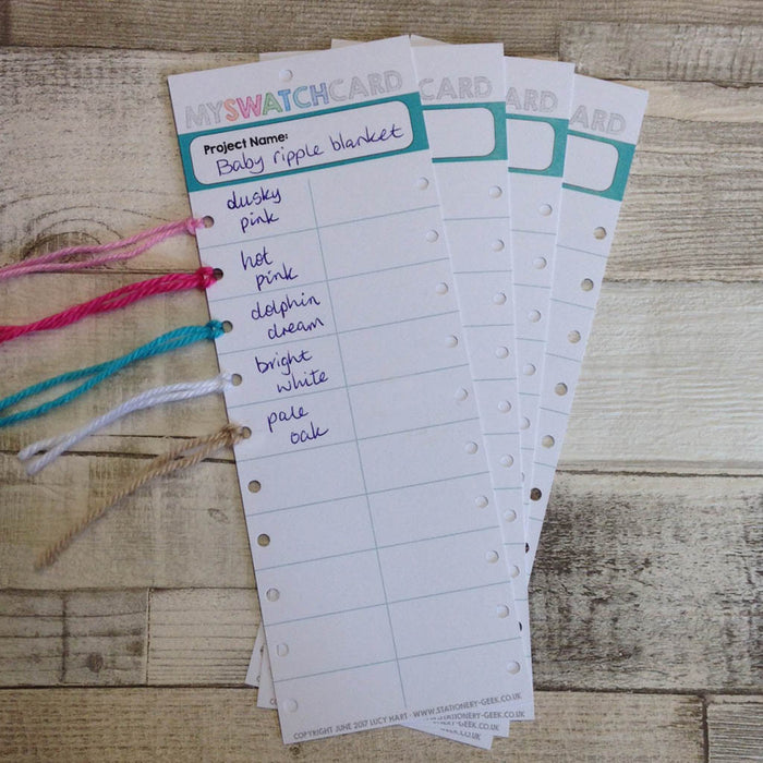 Swatch Cards - pack of 12
