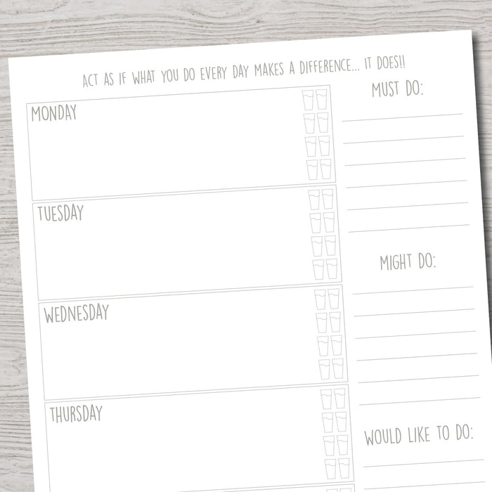 Weekly Positive Planner - A4 Desk Pad